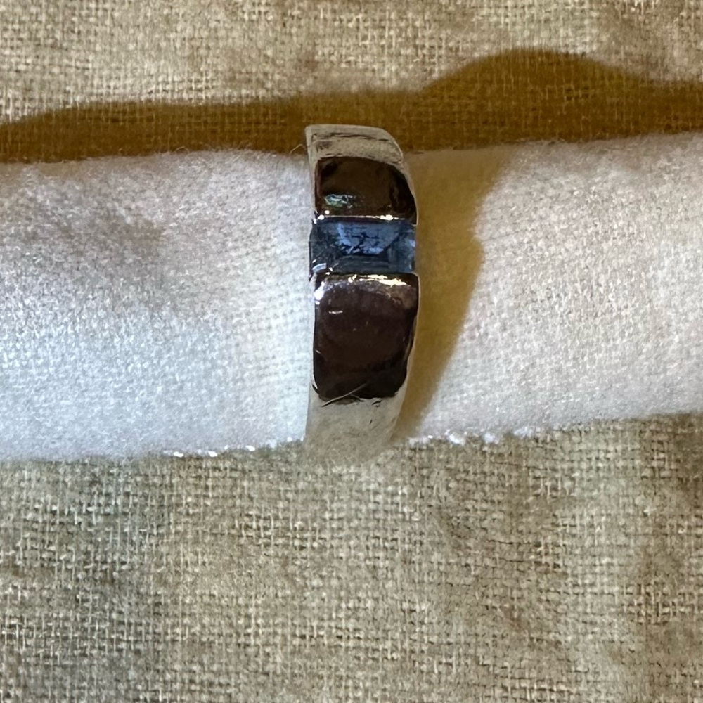 Retired James Avery Blue Topaz Meridian Ring Sz 5